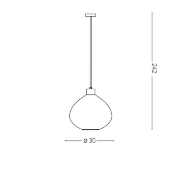 Lampă suspendată BERGEN Ø 30 cm