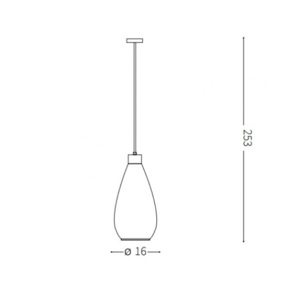 Lampă suspendată BERGEN Ø 16 cm