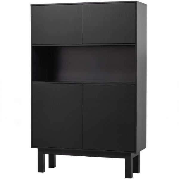 Cabinet FINTA BLACK 110X40X170CM