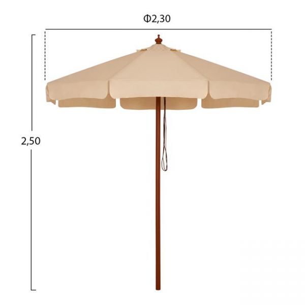 Umbrela DIANA BEIGE 2.3 M