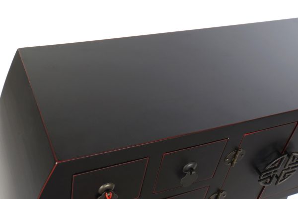 Consola SADOMBE L BLACK 98 x 26 x 80 CM
