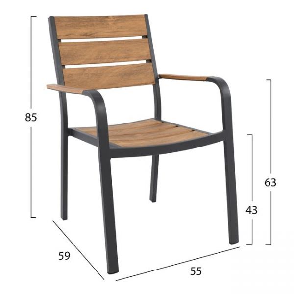 Set masa si scaune PADANA 160x92x72 cm